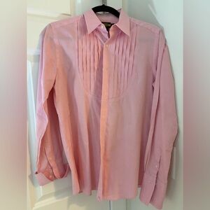 Ralph Lauren Rugby Pink Pintuck Tuxedo Shirt 8